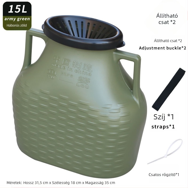 Kültéri műanyag halászkosár, márka nélküli