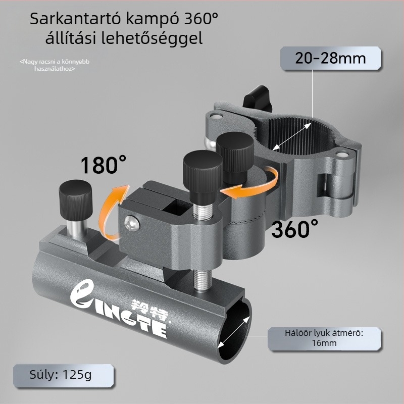 Lingte alumíniumötvözetből készült horgász székkiegészítők készlet — turret alap, esernyő világítás, csalira tálca, halvédő; Európai stílusú univerzális készlet; Eredet: Kína
