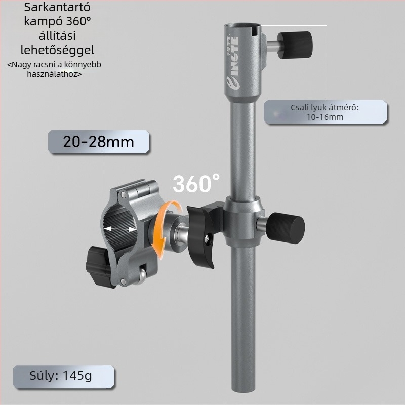 Lingte alumíniumötvözetből készült horgász székkiegészítők készlet — turret alap, esernyő világítás, csalira tálca, halvédő; Európai stílusú univerzális készlet; Eredet: Kína
