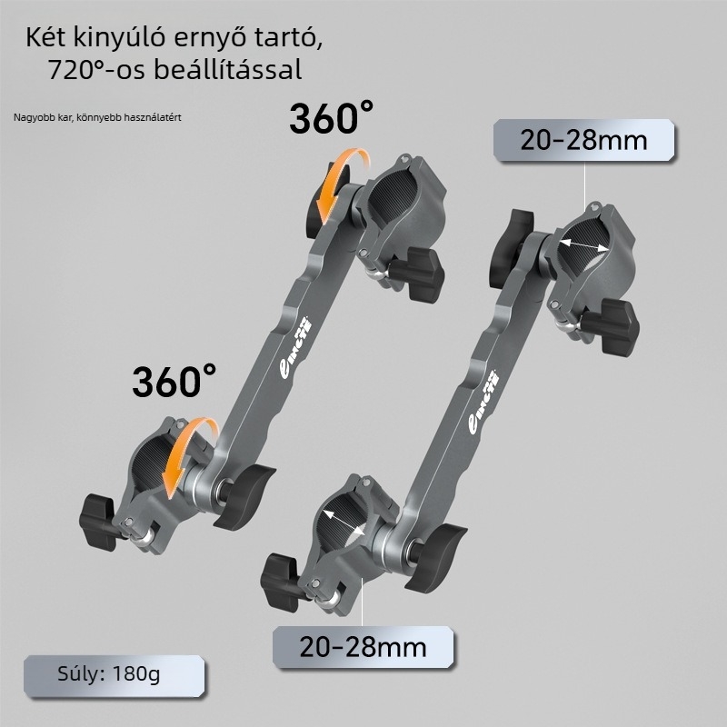 Lingte alumíniumötvözetből készült horgász székkiegészítők készlet — turret alap, esernyő világítás, csalira tálca, halvédő; Európai stílusú univerzális készlet; Eredet: Kína