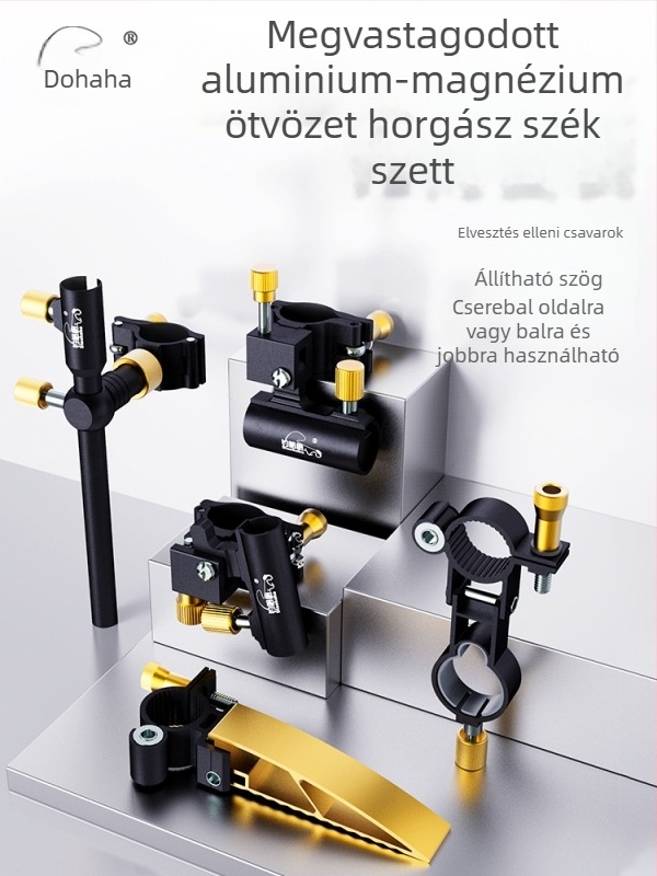 Kardhaló horgászszék kiegészítő készlet – alumínium-magnézium ötvözet, három részes készlet, elvesztés elleni csavarok, toronykeret, halvéd keret, csalihordó tálkeret