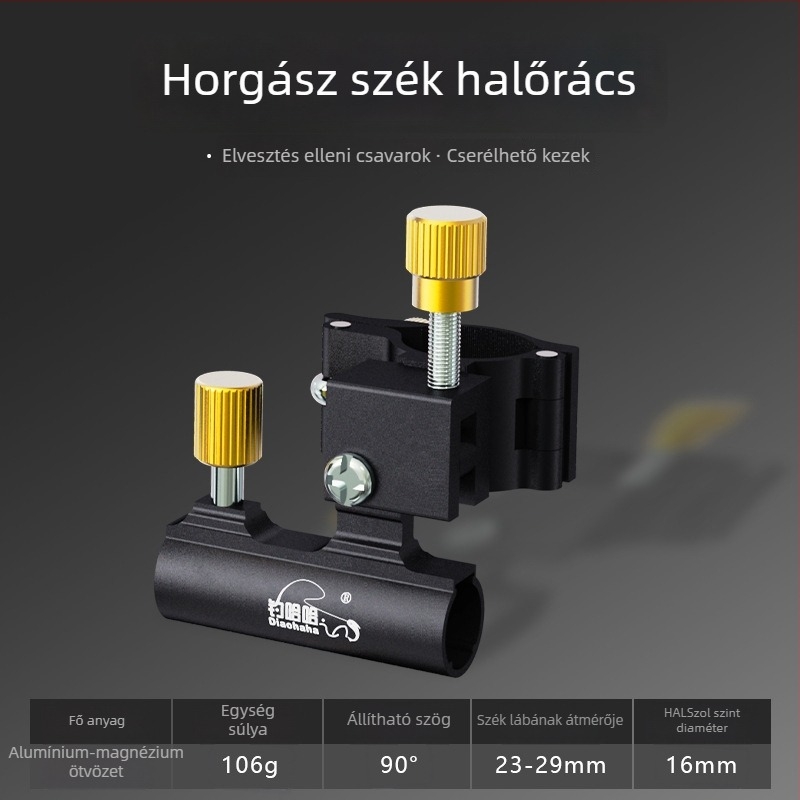 Kardhaló horgászszék kiegészítő készlet – alumínium-magnézium ötvözet, három részes készlet, elvesztés elleni csavarok, toronykeret, halvéd keret, csalihordó tálkeret