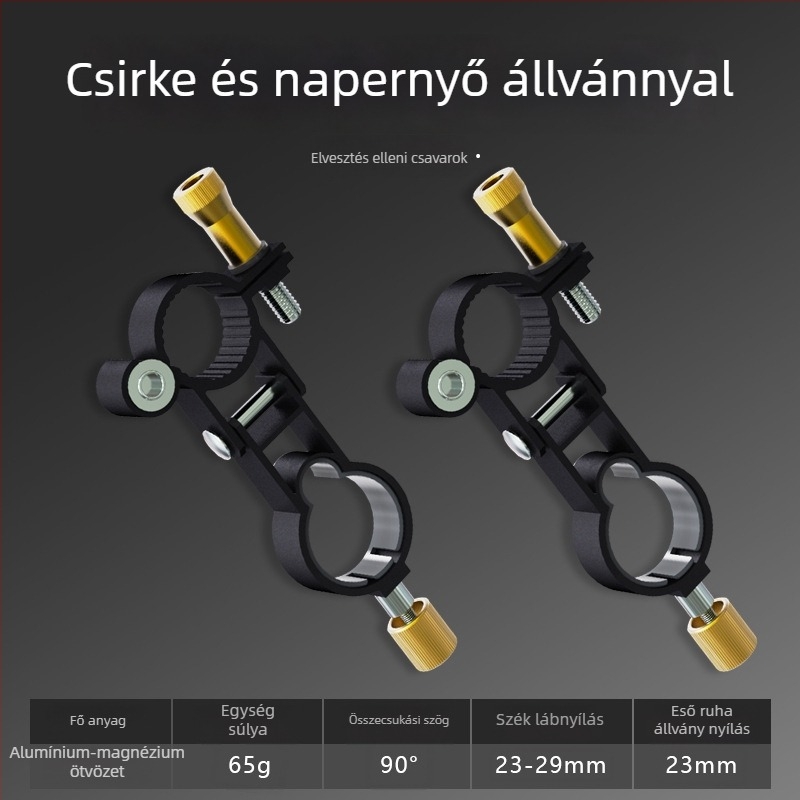 Kardhaló horgászszék kiegészítő készlet – alumínium-magnézium ötvözet, három részes készlet, elvesztés elleni csavarok, toronykeret, halvéd keret, csalihordó tálkeret