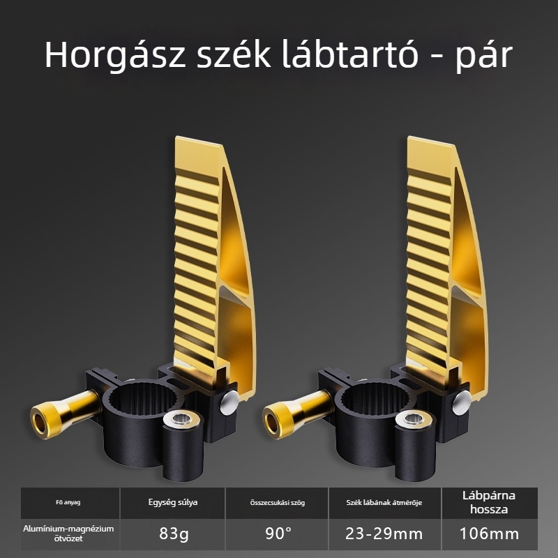 Kardhaló horgászszék kiegészítő készlet – alumínium-magnézium ötvözet, három részes készlet, elvesztés elleni csavarok, toronykeret, halvéd keret, csalihordó tálkeret