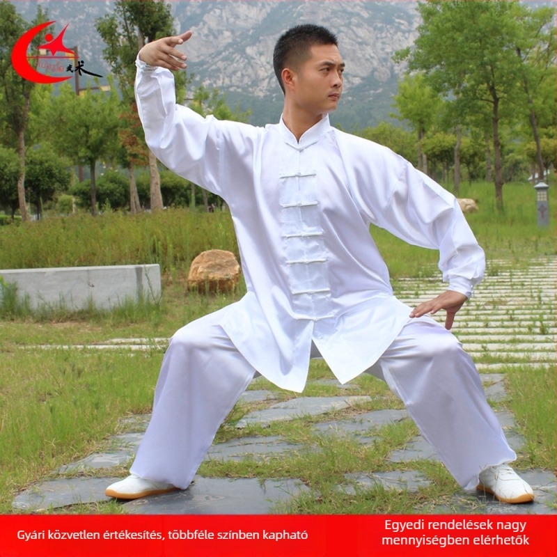 2026 Yucheng Tai Chi edzőruha — tavasz-nyári, uniszex készlet reggeli edzéshez és harcművészeti bemutatókhoz