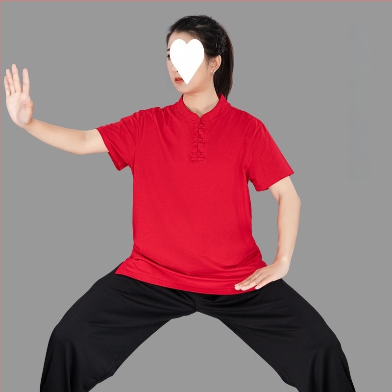 Női Tai Chi edzőruha, nyolcszekciós brokád minta, pamut anyagú, pamut bélés 91–95%