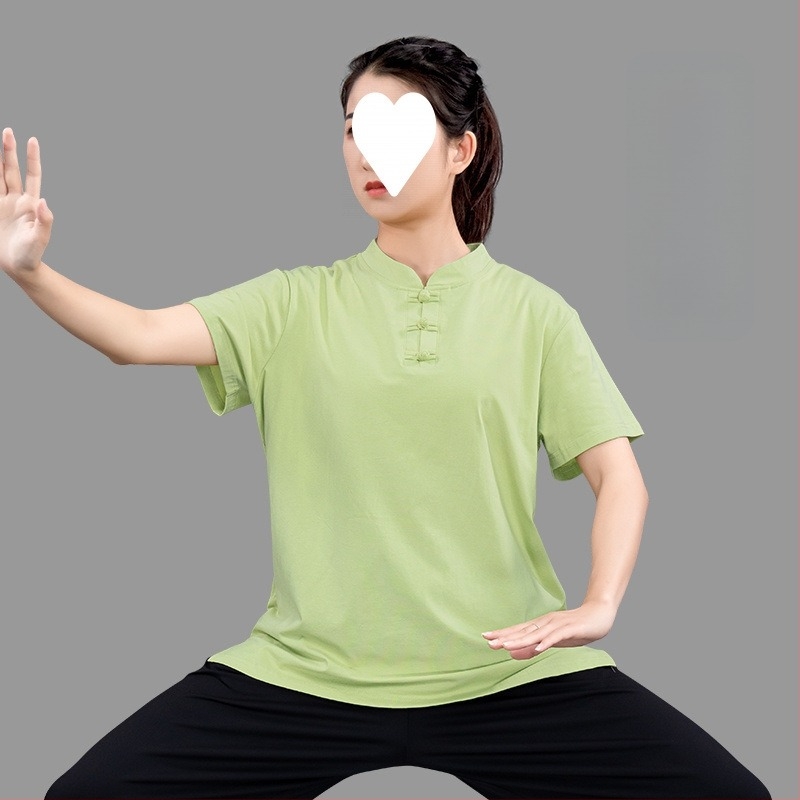 Női Tai Chi edzőruha, nyolcszekciós brokád minta, pamut anyagú, pamut bélés 91–95%