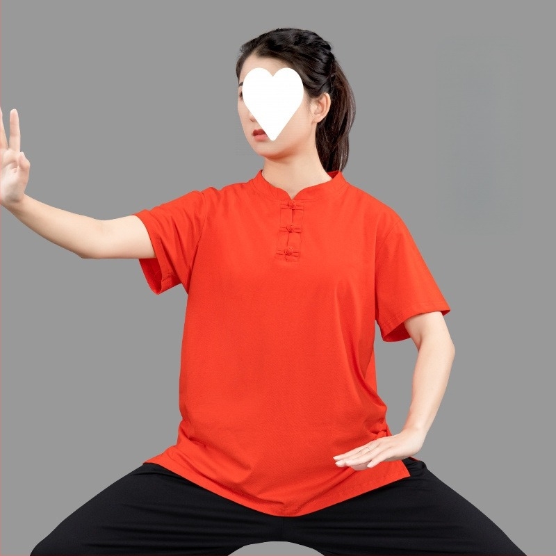 Női Tai Chi edzőruha, nyolcszekciós brokád minta, pamut anyagú, pamut bélés 91–95%