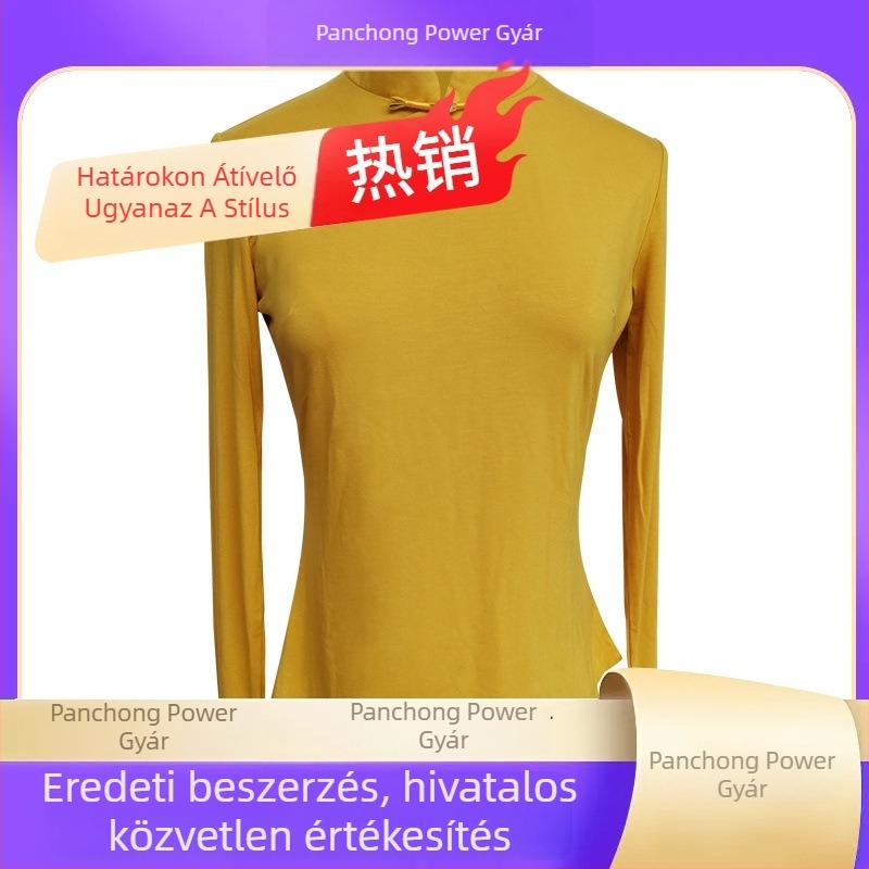 Tánc gyakorló készlet - Uniszex hosszú ujjú felső és nadrág, Chenille-Spandex szövet, 2025 tavasz, néptánc