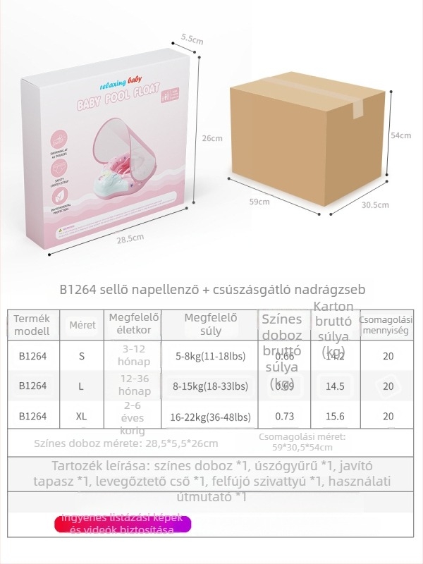 Baba felfújható alkar alatti és hason fekvő úszó gyűrű, állatmintás, PVC 0,3 mm, 0–6 éveseknek