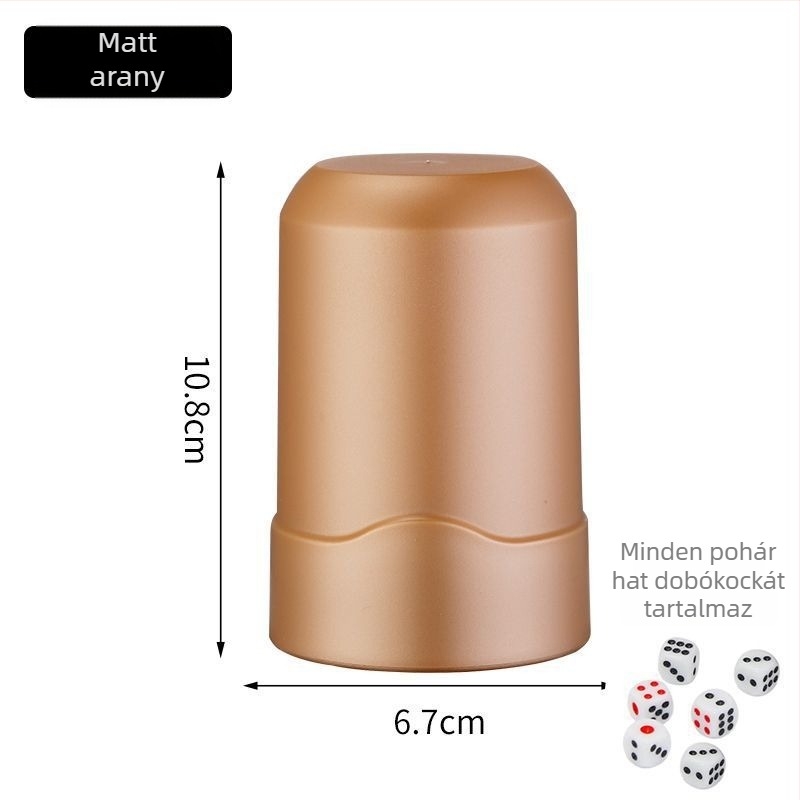 Dobókupakészlet, ívelt matt felület, 100 darab ABS pohár bárhoz/KTV-hez
