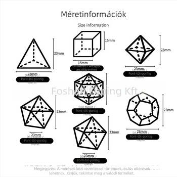 Dobókockák – szintetikus kristálykövek, derékszögű forma, tíz oldalú, testreszabható feldolgozás, licencelhető magáncímke