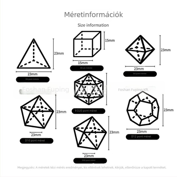 Wowu Márkájú természetes kristályból készült poliedrikus dobókocka készlet DND-hez és Call of Cthulhuhoz, testreszabható