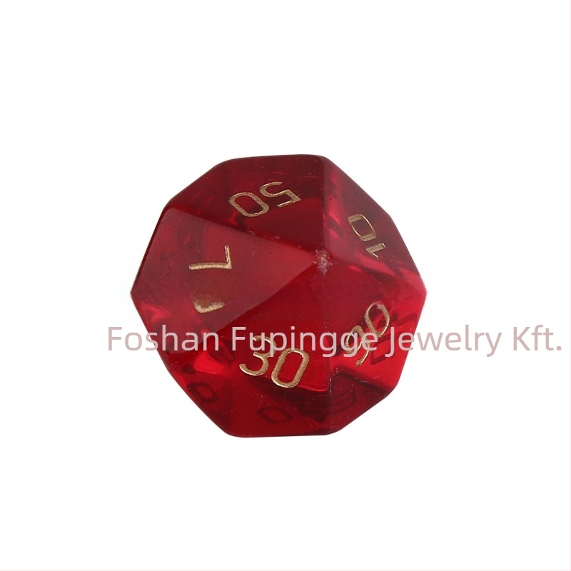 Z01 kristály kocka asztali játékokhoz, 20 oldalú, szintetikus kristályból, derékszög stílus, Foshan eredet, testreszabható feldolgozás, csomagolás 1 db