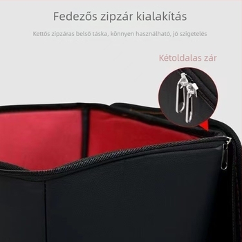 Kerékpárkosár belső tok – vízálló, műbőr, belső tároló elöl és hátul kosárhoz