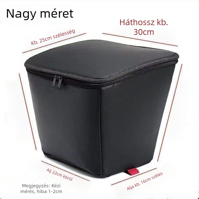Kerékpárkosár belső tok – vízálló, műbőr, belső tároló elöl és hátul kosárhoz