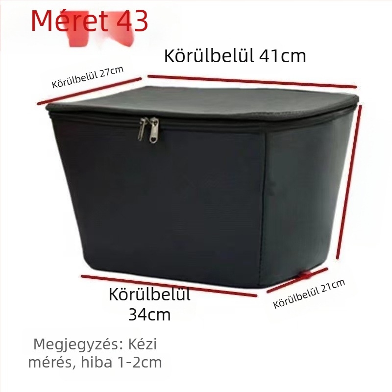 Kerékpárkosár belső tok – vízálló, műbőr, belső tároló elöl és hátul kosárhoz