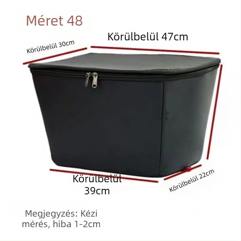 Kerékpárkosár belső tok – vízálló, műbőr, belső tároló elöl és hátul kosárhoz