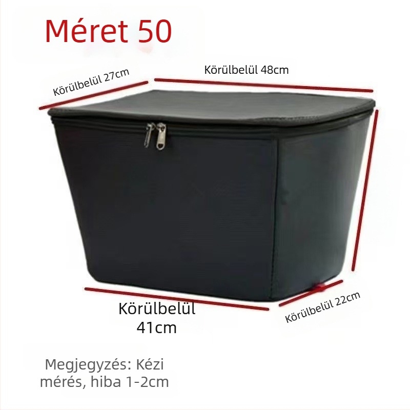 Kerékpárkosár belső tok – vízálló, műbőr, belső tároló elöl és hátul kosárhoz