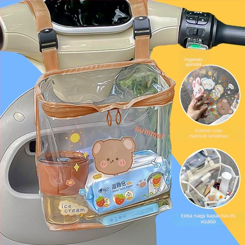 Bangling Gb-1 PVC elülső tároló táska elektromos járműhöz, nagy kapacitás