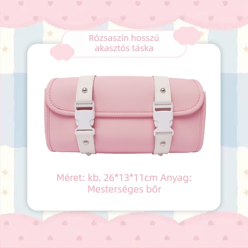 Elektromos járművekhez készült tárolótáska-készlet: hátul vízálló függő táska иs első, műbőr imitáló puha táska, retro stílus