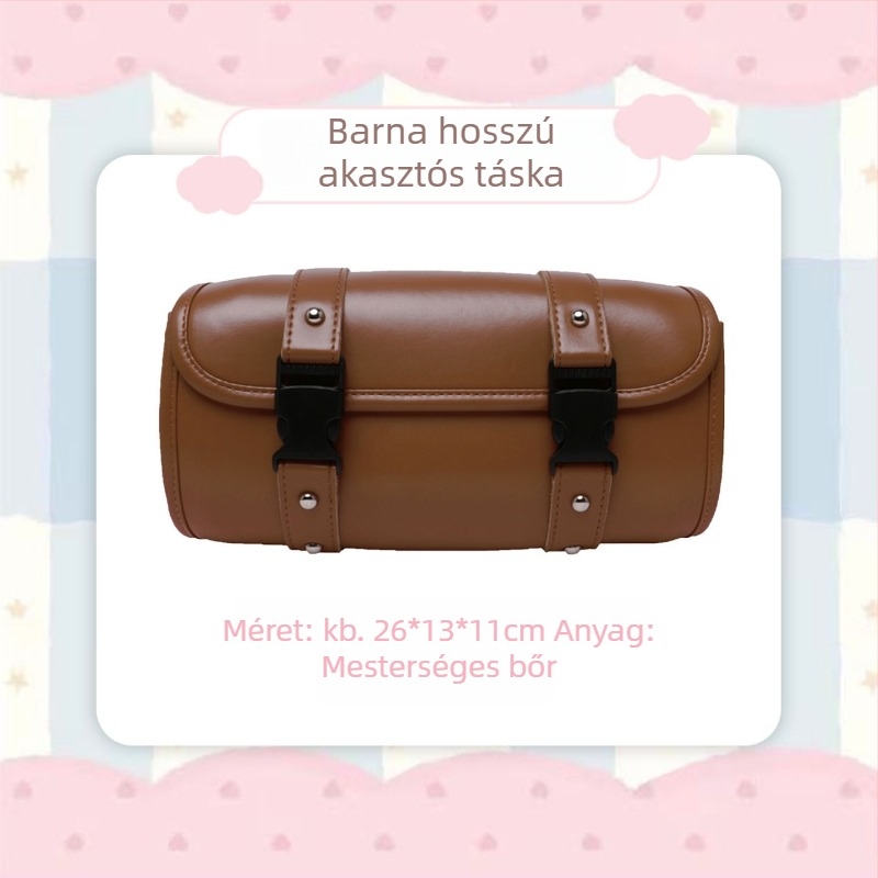 Elektromos járművekhez készült tárolótáska-készlet: hátul vízálló függő táska иs első, műbőr imitáló puha táska, retro stílus