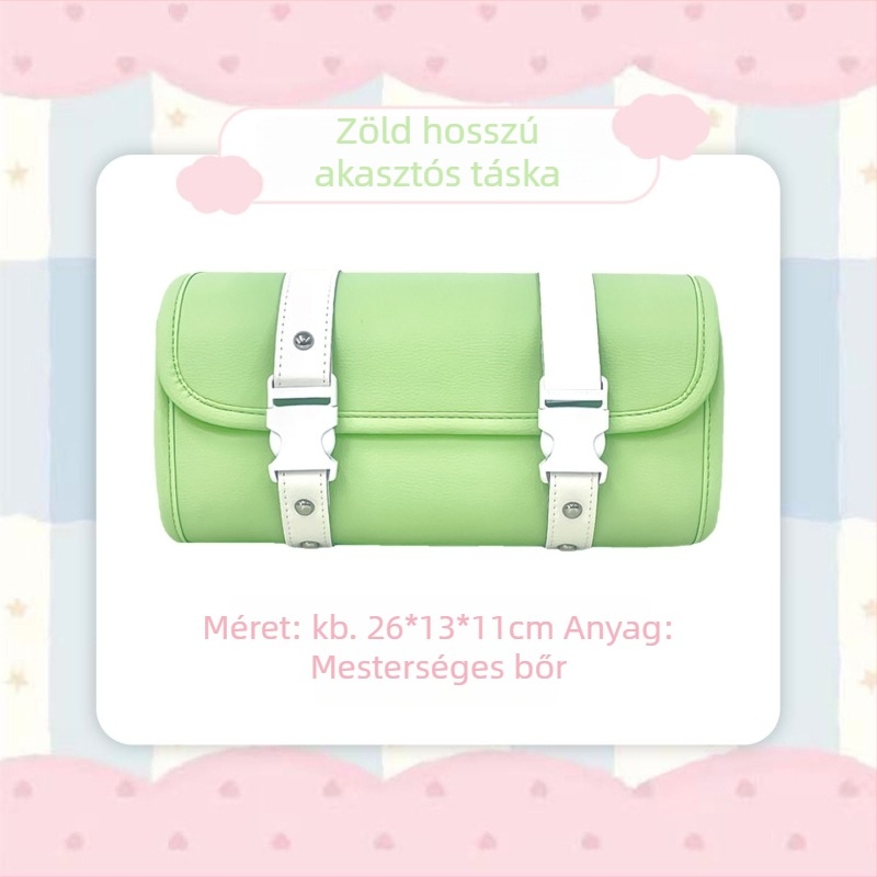 Elektromos járművekhez készült tárolótáska-készlet: hátul vízálló függő táska иs első, műbőr imitáló puha táska, retro stílus