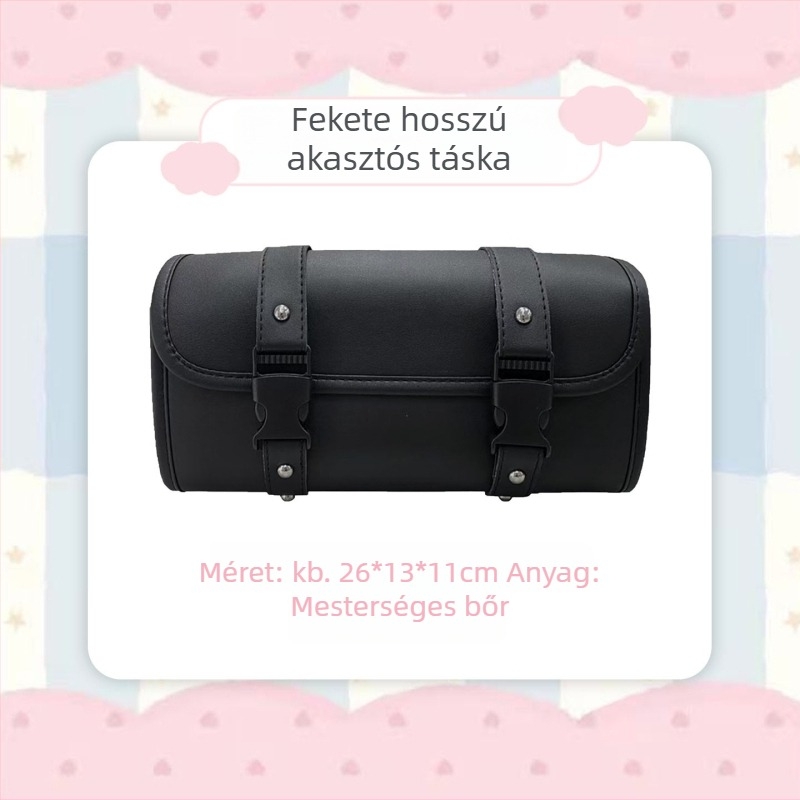 Elektromos járművekhez készült tárolótáska-készlet: hátul vízálló függő táska иs első, műbőr imitáló puha táska, retro stílus