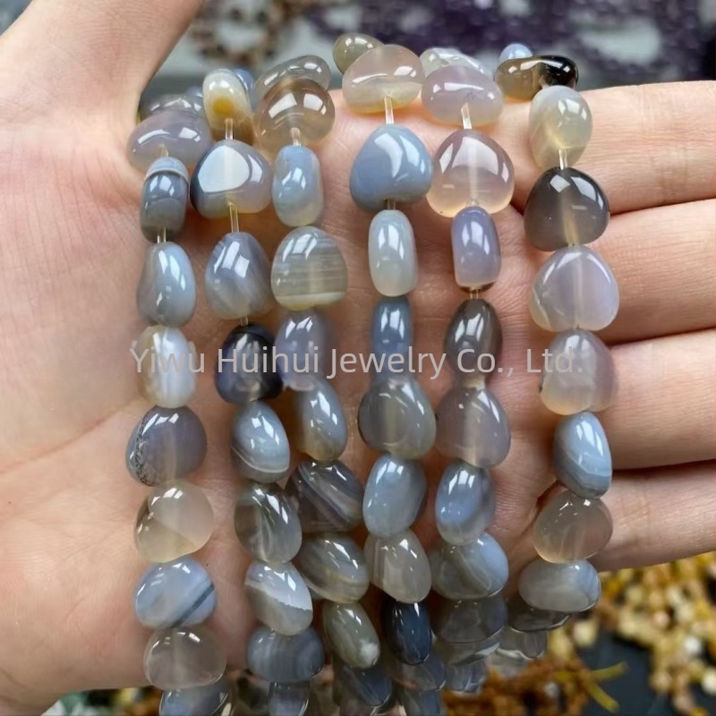 DIY ékszer gyöngyök – természetes kő, szerelem minta, egyenes lyukú gyöngyök, friss és édes stílus