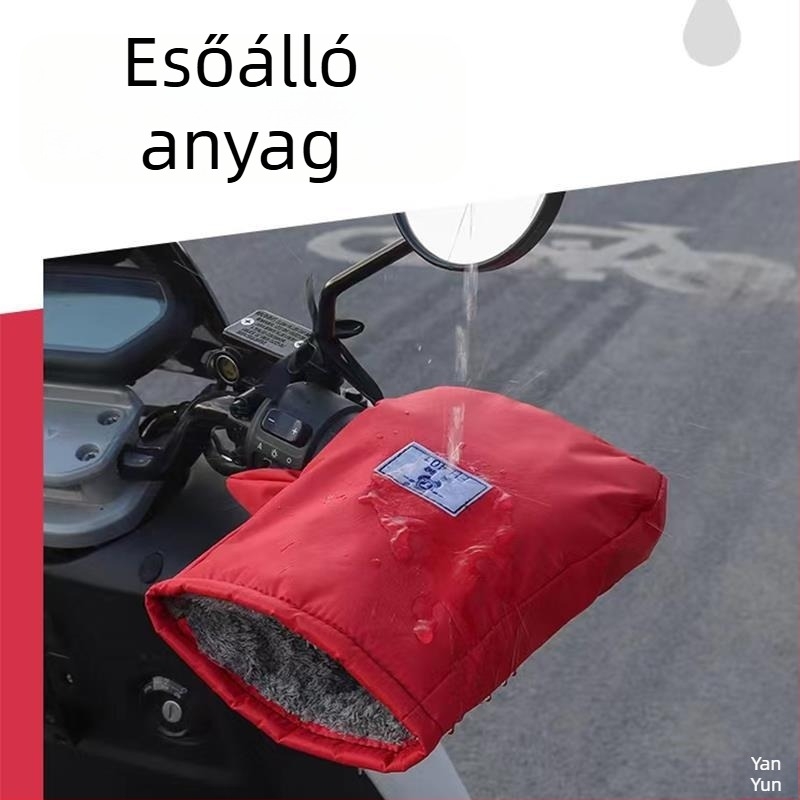 Elektromos motorkerékpár kesztyűk téli melegítéssel velúr béléssel, uniszex kerékpáros kesztyű