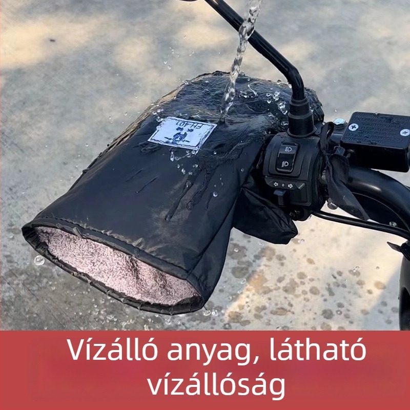 Elektromos motorkerékpár kesztyűk téli melegítéssel velúr béléssel, uniszex kerékpáros kesztyű