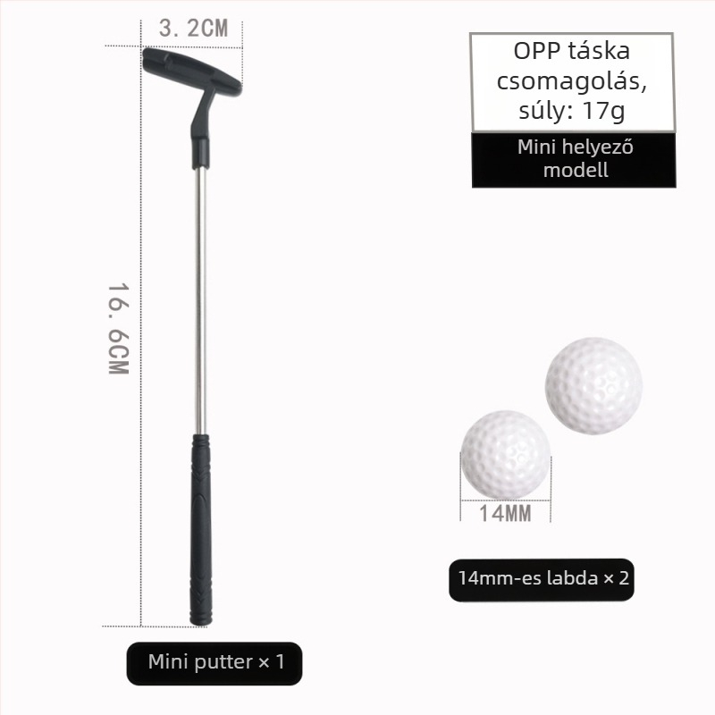 JOL golfputter | fej ötvözetű cink | rozsdamentes acél nyél | tömeg 61 g