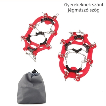 11-fogú gyerekeknek készült csúszásmentes cipővédő, rozsdamentes acélból, Mount Rock