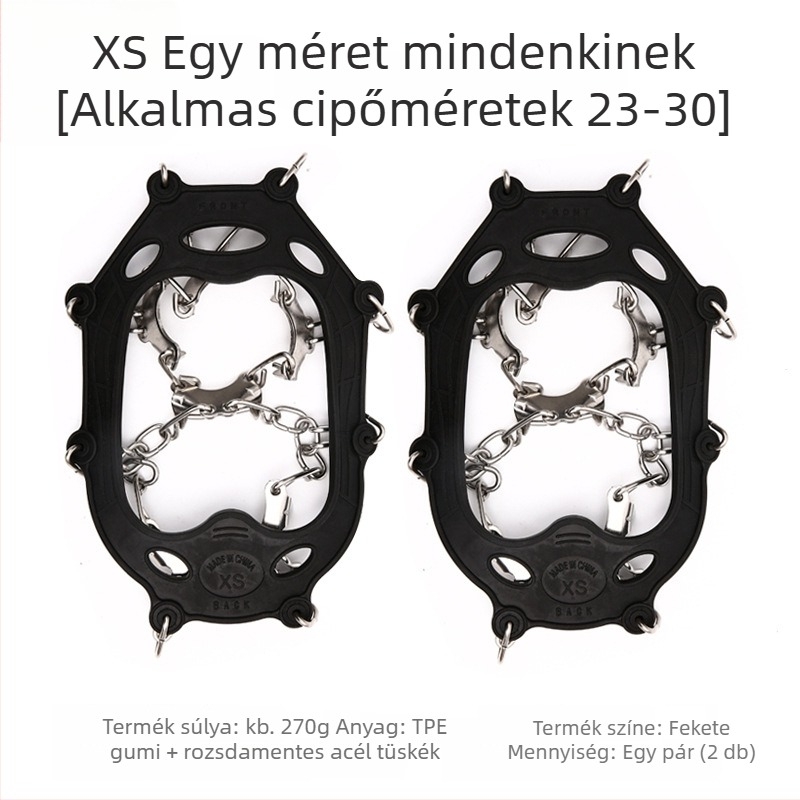 11-fogú gyerekeknek készült csúszásmentes cipővédő, rozsdamentes acélból, Mount Rock