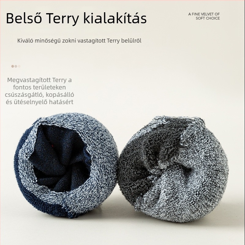 Vádliig érő sport zokni polár béléses, uniszex, téli, poliészter