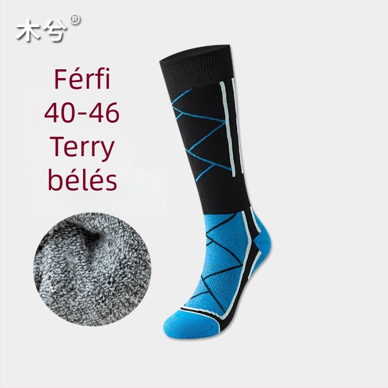 Vádliig érő sport zokni polár béléses, uniszex, téli, poliészter