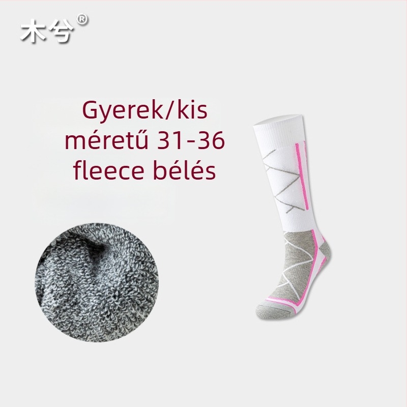 Vádliig érő sport zokni polár béléses, uniszex, téli, poliészter