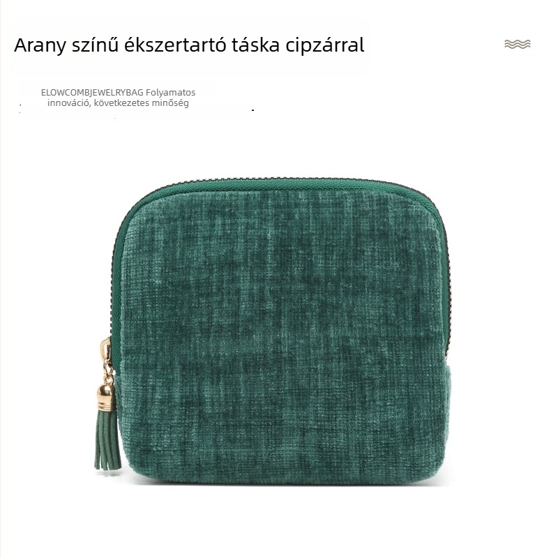 Ékszertáska, flanel anyagú, klutch alakú, modell Hd-367, márka Xinyi