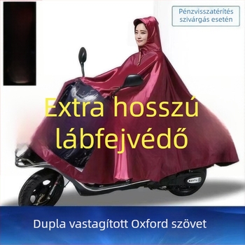 Magas minőségű Oxford anyagból készült esőponcsó elektromos kerékpárhoz és motorkerékpárhoz, felnőtteknek, egy vagy két személy részére