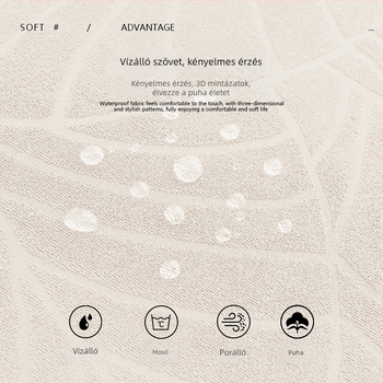 Székfedél – poliészter, vízálló, csúszásmentes, porálló, téglalap alakú, modern minimalista stílus