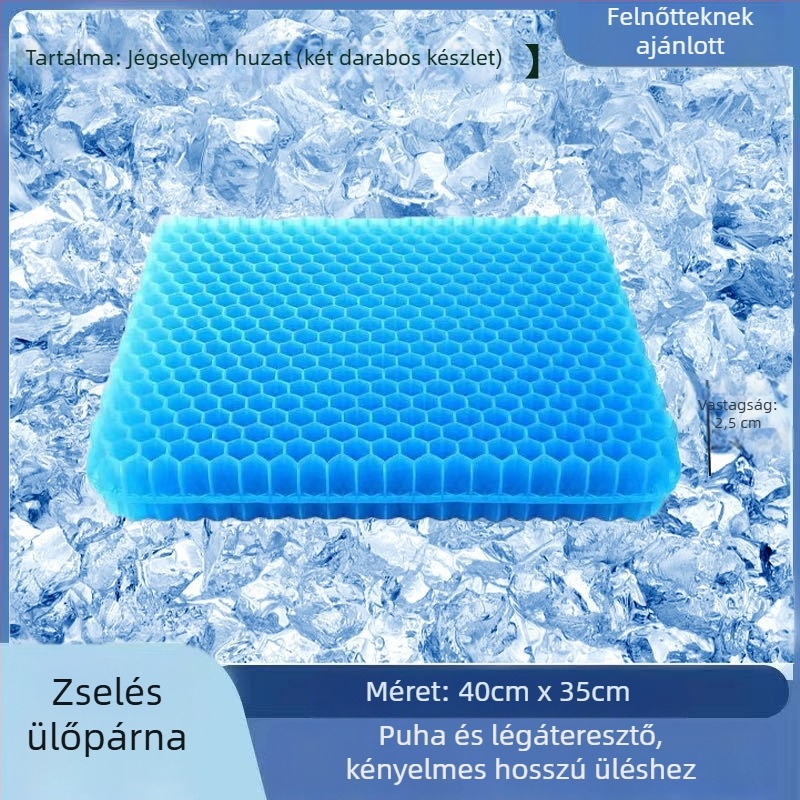 Gél ülőpárna méhsejt mintázattal, szilikonból készült hűtő párna irodába és autóba