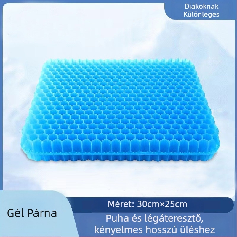 Gél ülőpárna méhsejt mintázattal, szilikonból készült hűtő párna irodába és autóba