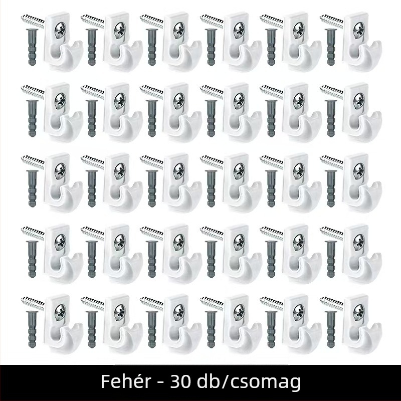 ABS anyagú csavaros kampó fényláncokhoz és függő növénykosarakhoz; egy darab, modern minimalist stílus, teherbírás 2 kg