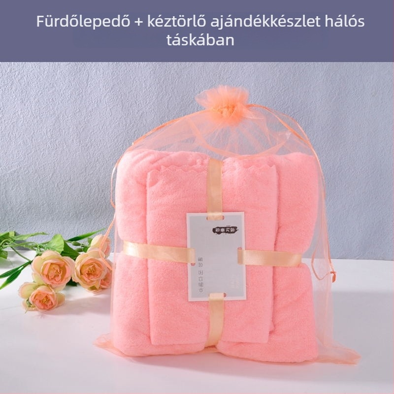 Két darabos törölköző-szett Coral Fleece anyagból, puha és kiváló nedvszívó.
