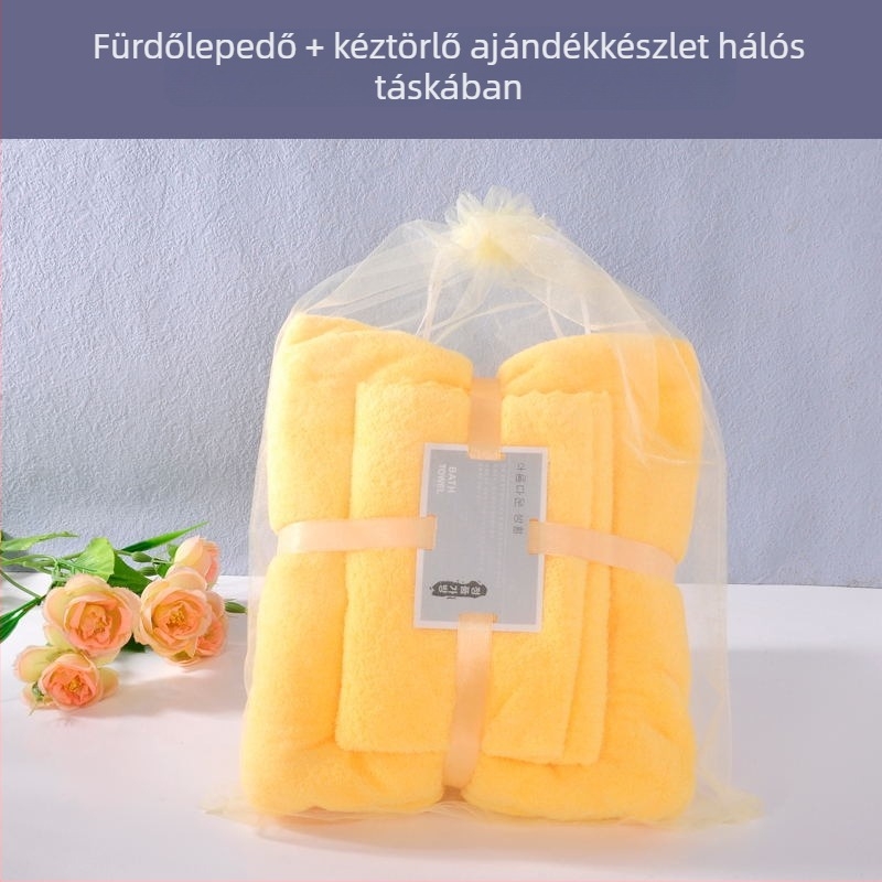 Két darabos törölköző-szett Coral Fleece anyagból, puha és kiváló nedvszívó.