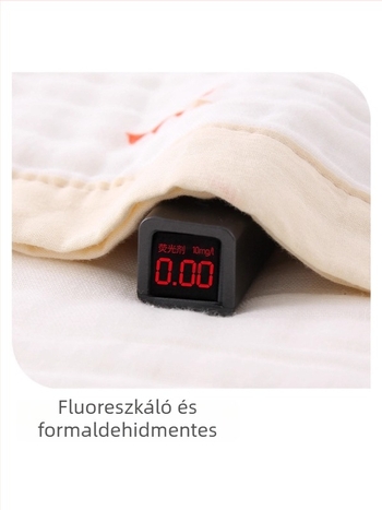 A osztályú 100% pamut hatrétegű géz babafürdő törölköző, nagy méret