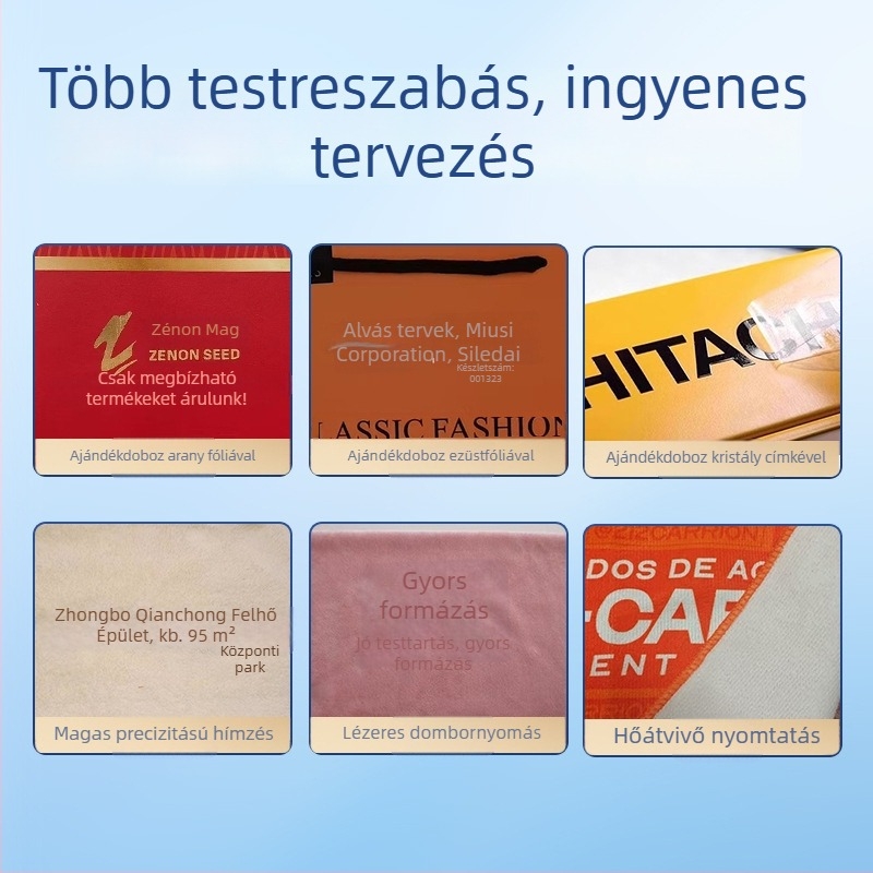 Hímzett mikroszálas fürdőlepedő, 400–500 g, 150D fonal, széles gyártási folyamat