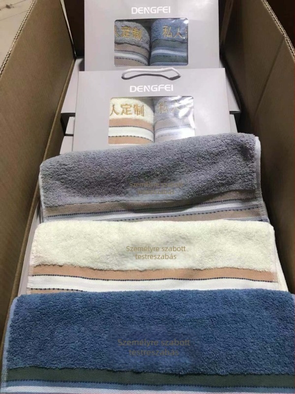 Pamut arc-törölköző, puha és kényelmes, vastagított, 100–120 g, gyártási folyamat kódja 241500541, testreszabás elérhető