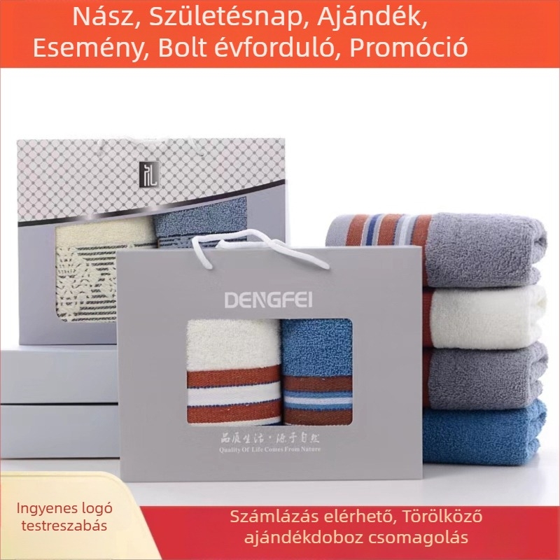 Pamut arc-törölköző, puha és kényelmes, vastagított, 100–120 g, gyártási folyamat kódja 241500541, testreszabás elérhető