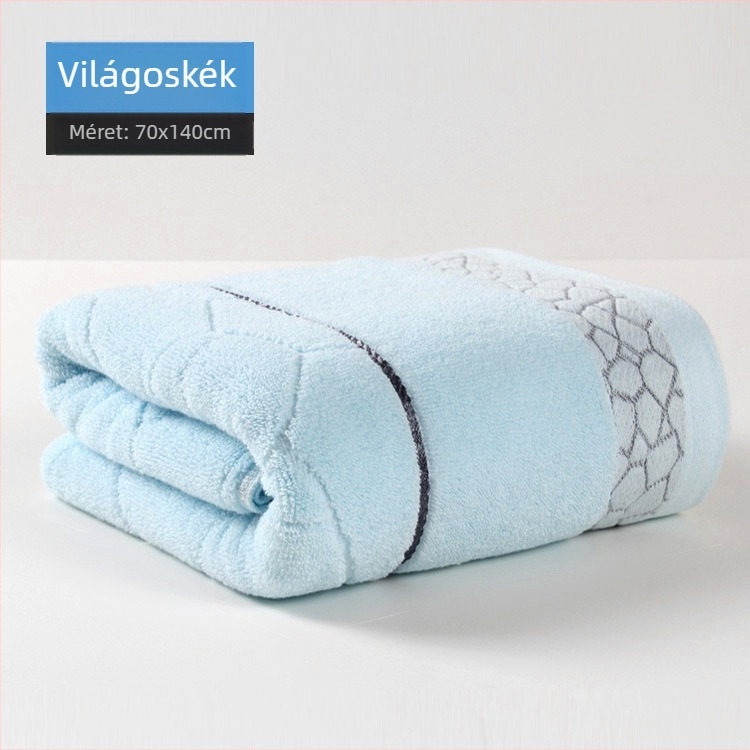 Pamut fürdőlepedő, vastag Jacquard szövet, 400–500 g, 32s fonal, testreszabás, hímzett logó